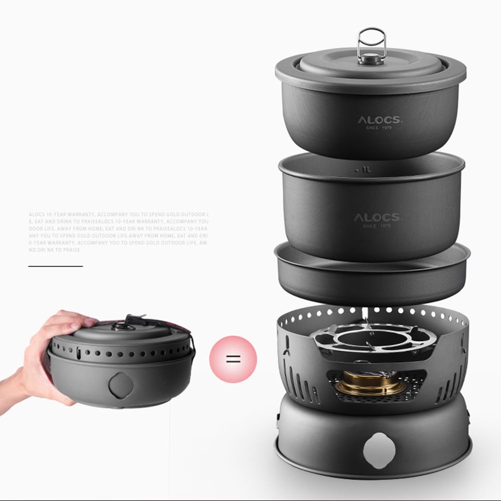 Elite 10-Piece Camping Cookware Kit