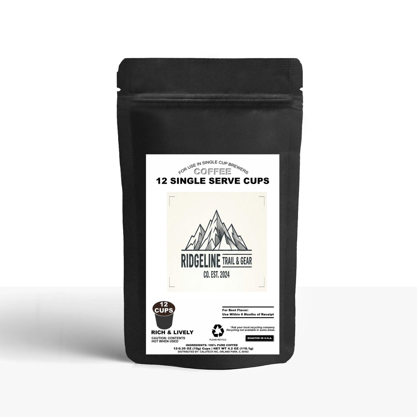 12 Pack Single Serve Coffee Capsules