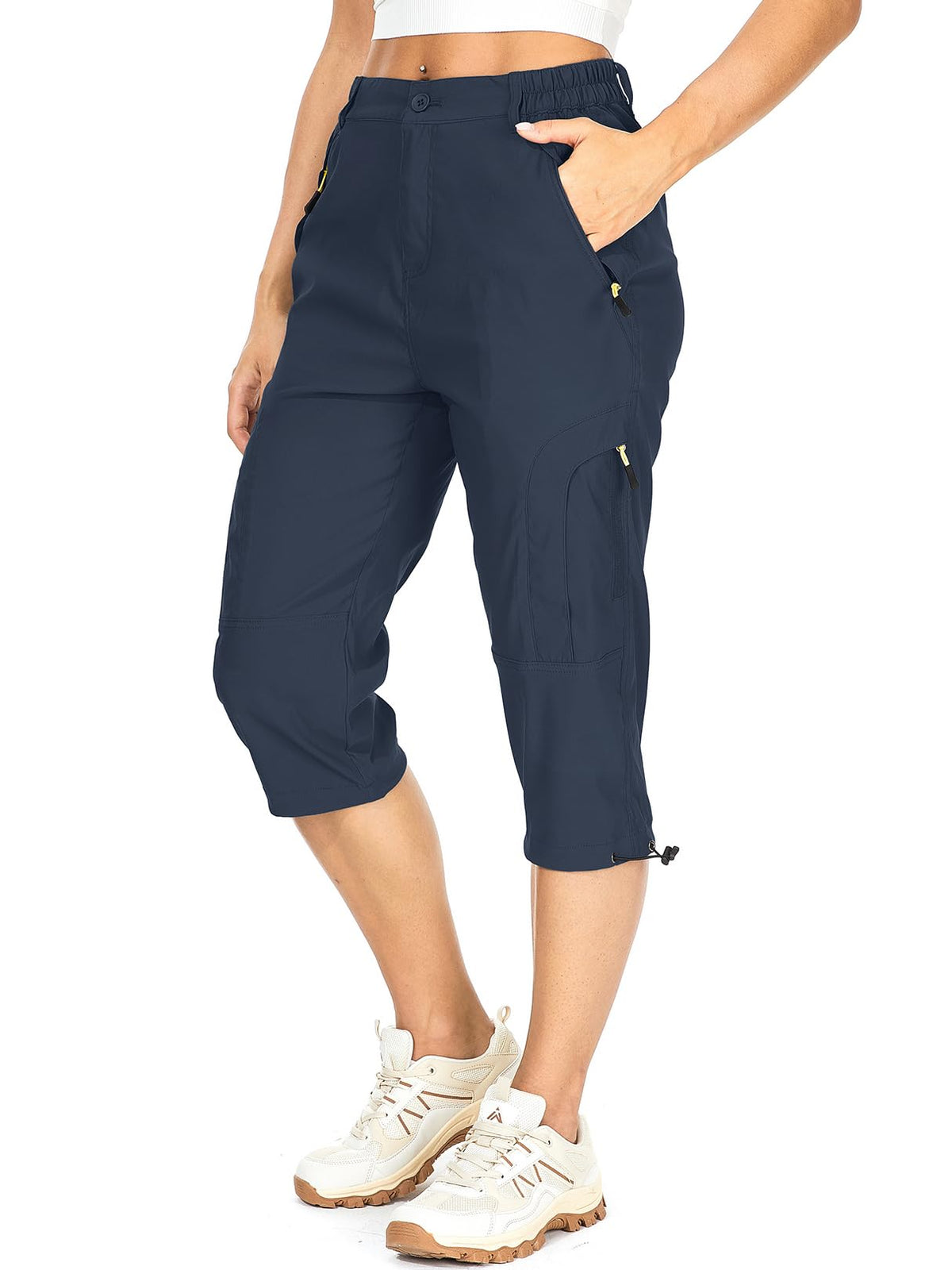 Women's Quick-Dry Hiking Capri Shorts - Navy