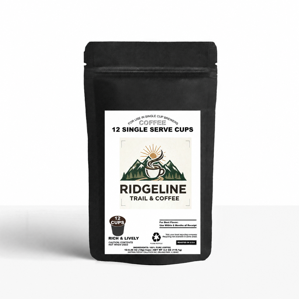 12 Pack Single Serve Coffee Capsules – Ridgeline Trail & Coffee