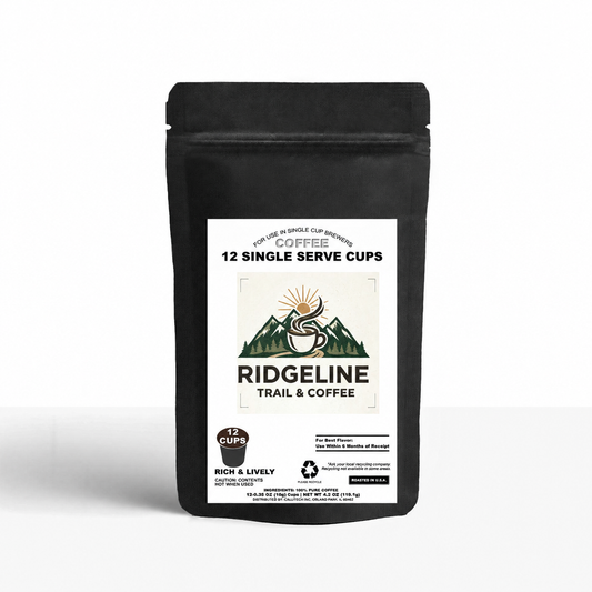 12 Pack Single Serve Coffee Capsules – Ridgeline Trail & Coffee