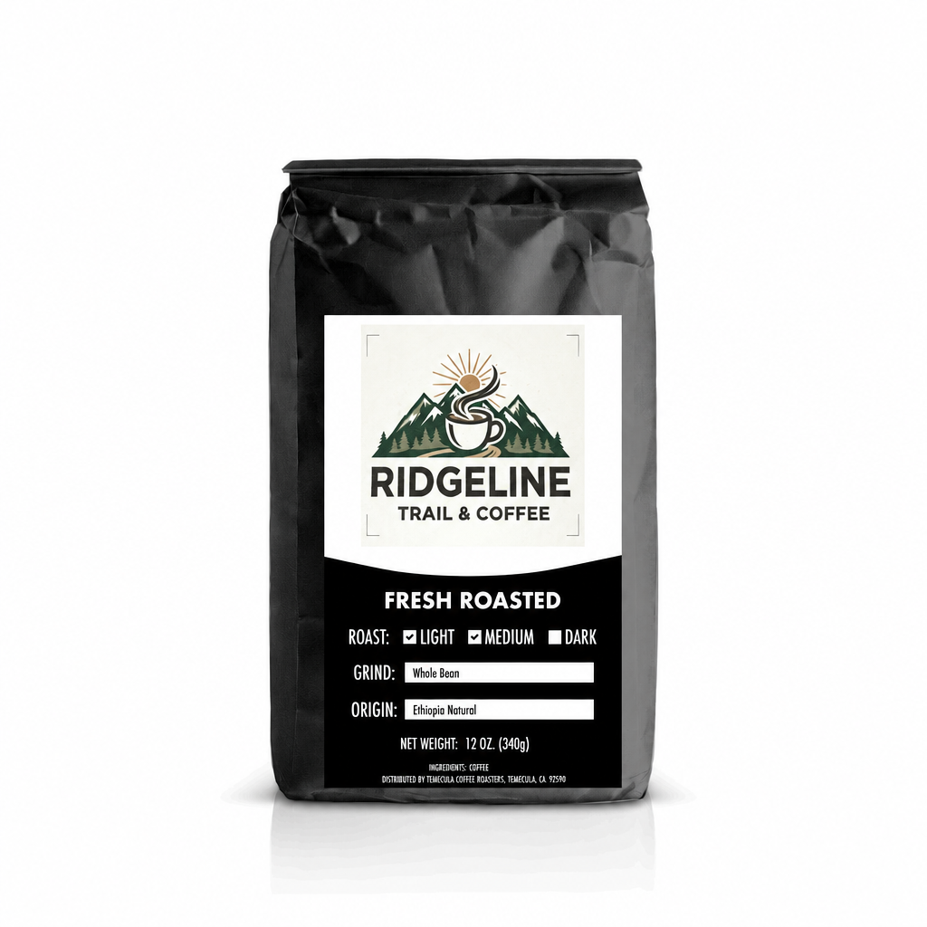 Ethiopia Natural – Ridgeline Trail & Coffee bag