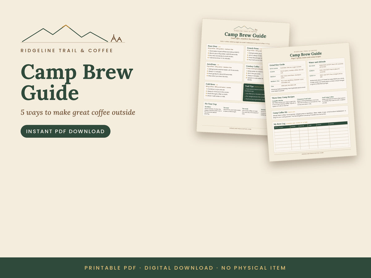 Camp Coffee Brew Guide | Printable PDF for Camping & Hiking